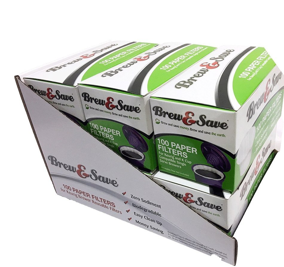 Brew & Save Coffee Paper Filters, 100 Count Per Box (100x) N8