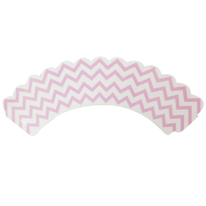 AllyDrew Standard Size Chevron Cupcake Wrappers (Set of 20), Orange N24