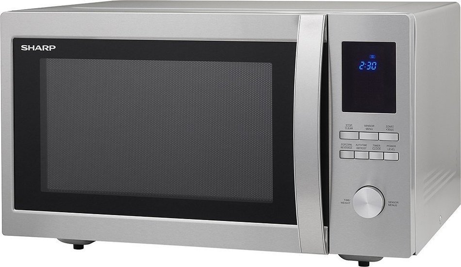 Sharp - 1.6 Cu. Ft. Family-Size Microwave - Stainless steel N3