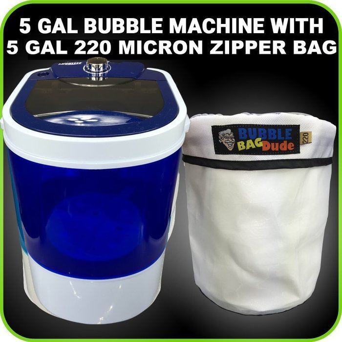 Bubble Machine 6 Gallon Small Mini Portable Compact Washer Extracting Washing Machine with 220 Micron Zipper Bag N3