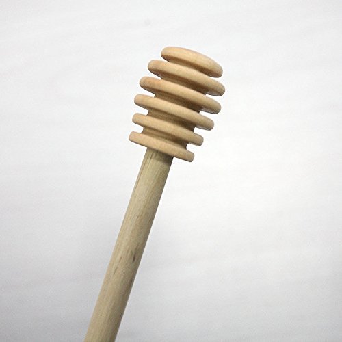 4U-Lucky(TM) Hot sale Classic Wooden Honey Dipper Stick for Honey Jar Long Handle Mixing Stick N3