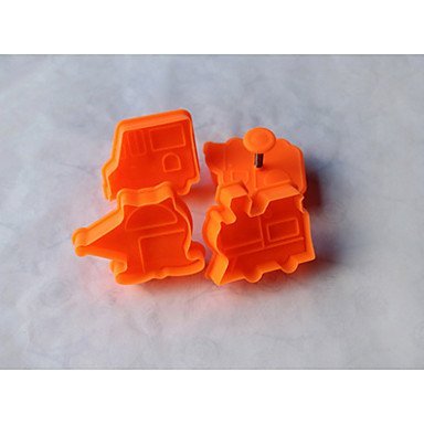 Y&XL&H 4PCS Little Car Pattern Cake and Cookie Cutter Mold