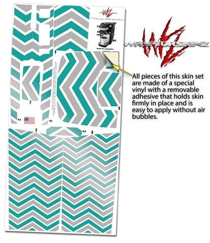 Zig Zag Teal and Gray - Decal Style Vinyl Skin fits Keurig K10 Mini Plus Coffee Makers (KEURIG NOT INCLUDED) N2