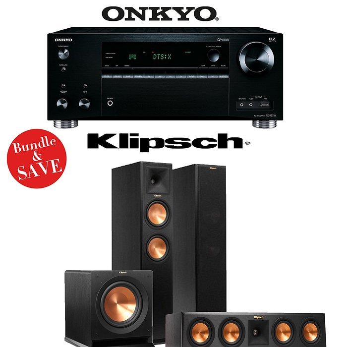 Onkyo TX-RZ710 7.2-Channel Network A/V Receiver + Klipsch RP-260F + Klipsch RP-440C + Klipsch R-110SW - 3.1 Reference...