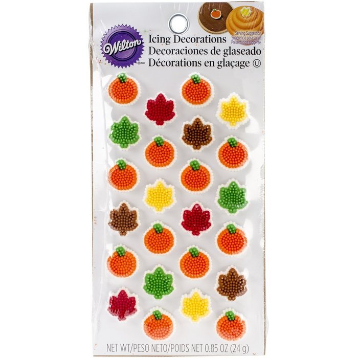 Wilton 710-1853 Dot Matrix Pumpkin and Leaf, Mini