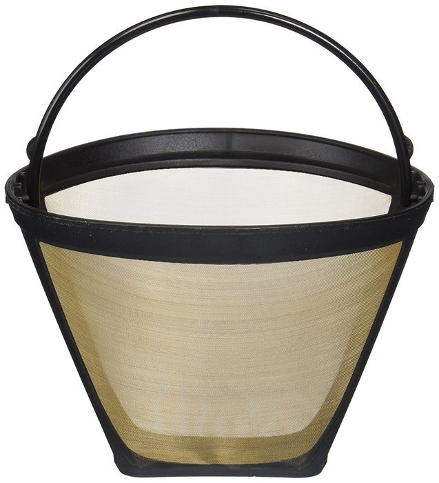 Crucial Coffee Washable & Reusable Coffee Filter # 4 Cone Fits Black & Decker, Braun