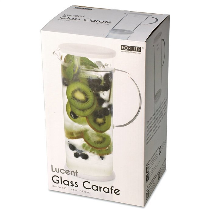 FORLIFE LUCENT Glass Carafe, 48-Ounce, Mint N6