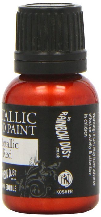 1 X Metallic Red Food Paint N4