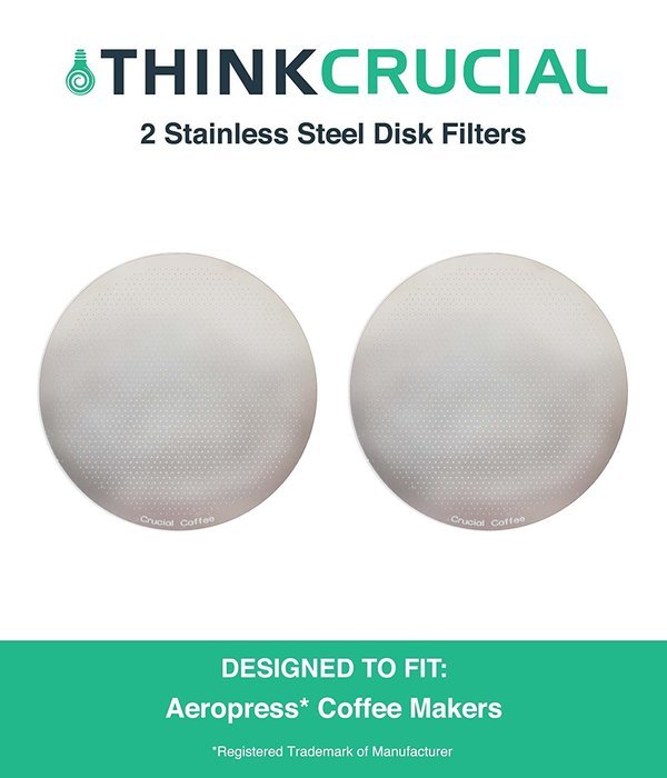 2 Crucial Coffee Washable & Reusable Coffee Filters Fit Aerobie AeroPress, Fits ALL Aerobie AeroPress Coffee &...