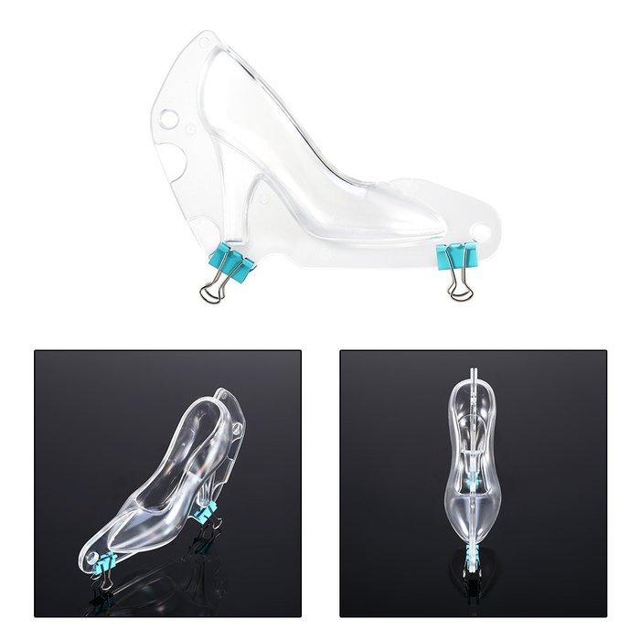 High Heel Shoes Polycarbonate PC Chocolate Candy Mould Bundle 3D Molding Instructions Fondant Cake Mold for DIY... N4