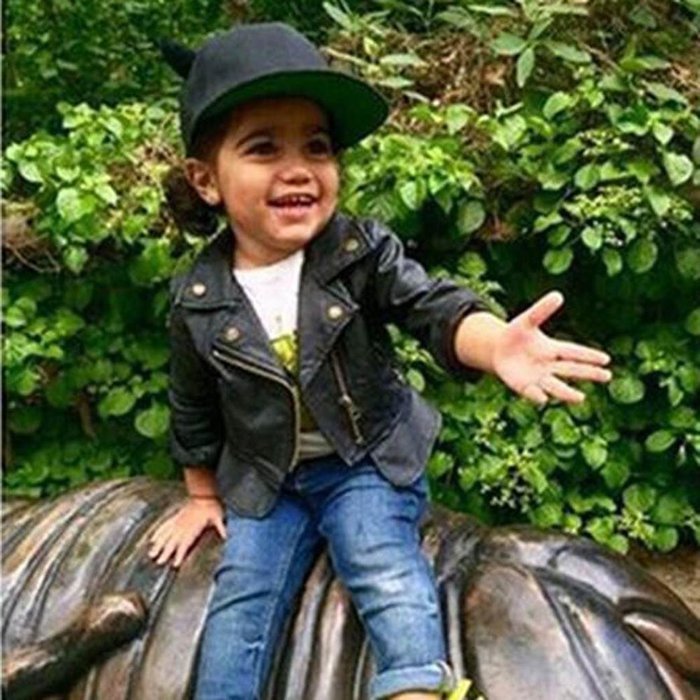 Kid'Coat,Laimeng Child Kid Baby Fashion Infant Leather Jacket Zipper Hooded Coats Outwear Coat (80, Black) N3