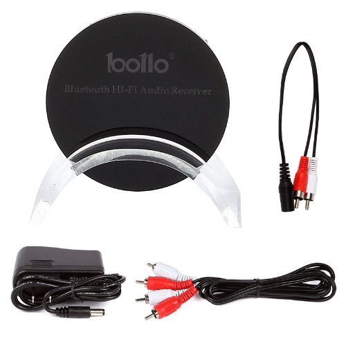 BOLLO BAR-I Bluetooth v2.1 + EDR Audio Receiver Music Player w/ RCA for iPhone iPad, Black N4