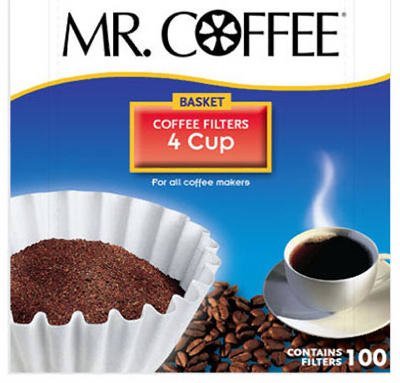 Rockline Industries Inc JR100 "4 Cup" 100-Count Coffee Filter For Mr. Coffee JR-4 N3