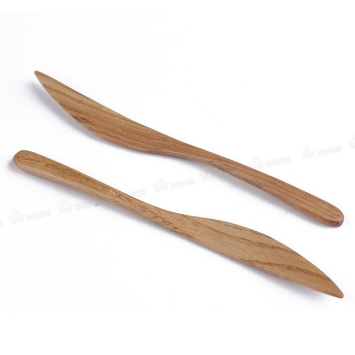XH&reg; 4pcs Hand-made Solid Wood Honey Mixing Bar Carved Hollow-out Spoon 7"x1" (Honey Dippers) N2