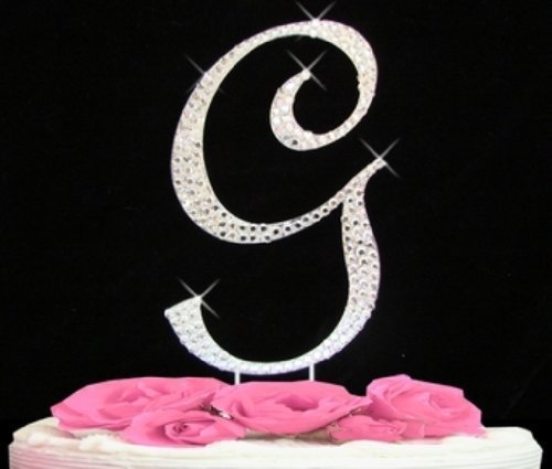 Rhinestone Cake Topper Letter G by other