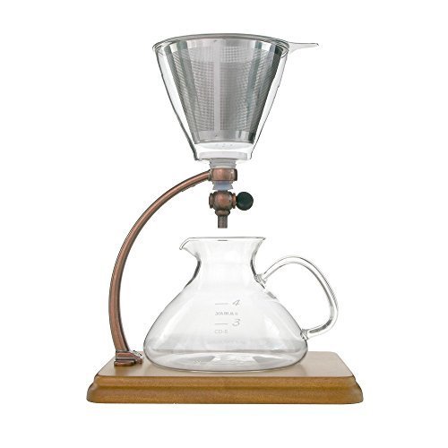 Yama Silverton Hot or Cold Coffee Dripper, Copper/Wood 18 oz. by Yama N3