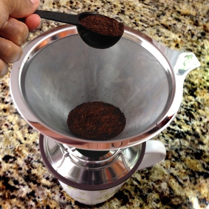 Premium Coffee Filter with Removable Stand, Stainless Steel Pour Over Coffee Filter, Pour Over Coffee Dripper,... N5