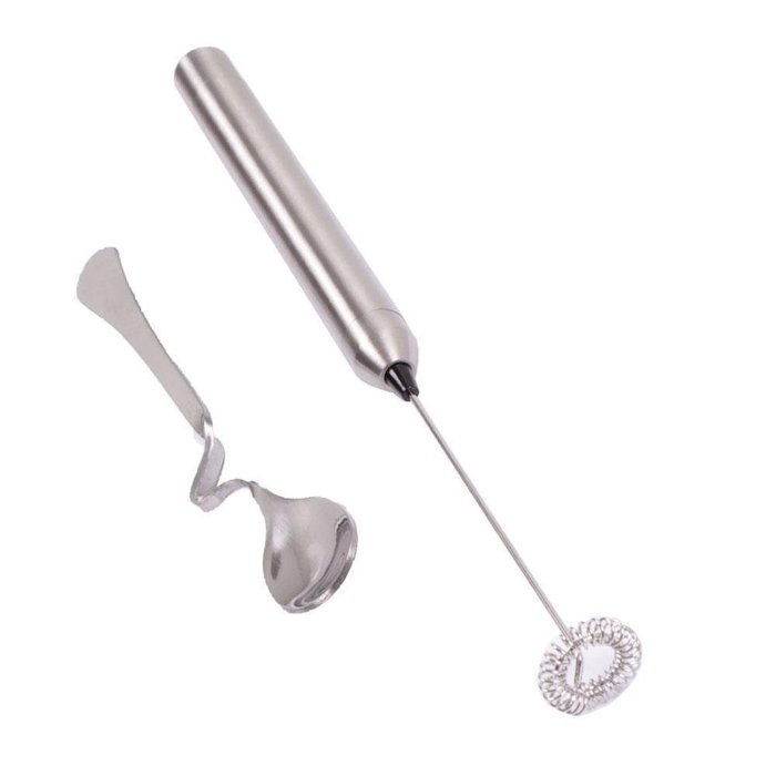 Purture&reg; Stainless Steel Handheld Milk Frother Battery Operated Electric Foam Maker for Coffee Latte Cappuccino... N4
