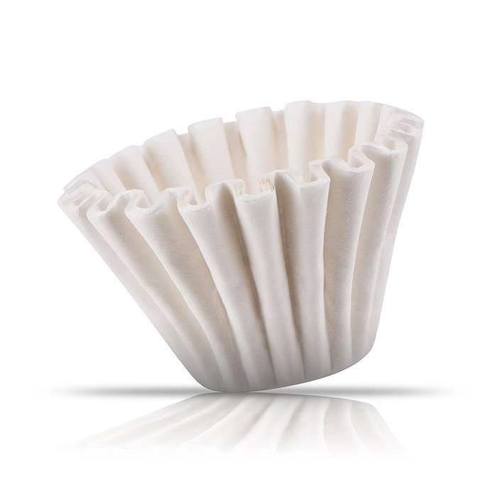 Premium Round Wave Paper Drips Disposable Coffee Filters in White, 100 pieces N3