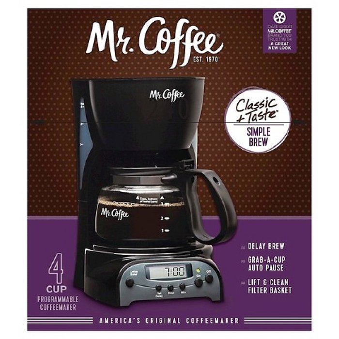 Mr.Coffee 4-Cup Programmable Coffeemaker N3