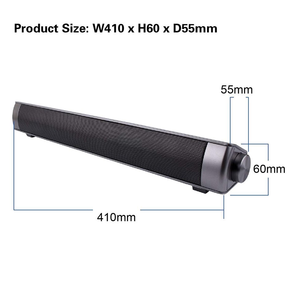 JUSHENG&reg; 2016 New Soundbar LP-08 2.1 Channel USB MP3 Player Bluetooth Wireless Sound Bar Speaker N4