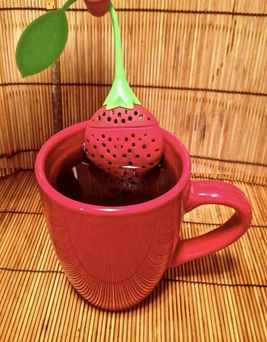 Light Weight, Handy, & Convenient Strawberry Silicone Tea Infuser for Travel and Health&mdash;the Perfect Gift Idea!... N2