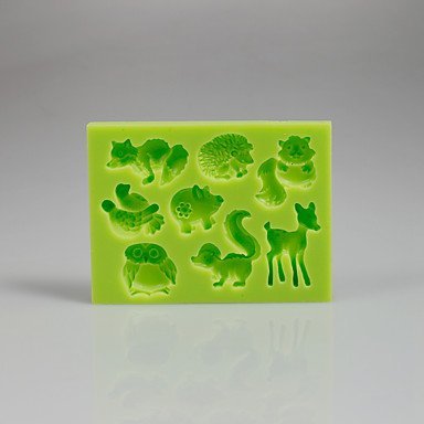 Y&XL&H Jungle Animals Owl Squirrel Silicone Polymer Clay Mold Cake Decoration Tools Fimo Fondant Chocolate Candy... N3
