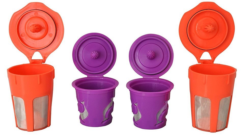 EcoSave Refillable/Reusable K Carafe And K-Cups Filter Combo Set for Keurig 2.0 - K200, K300, K400, K500 Series N3