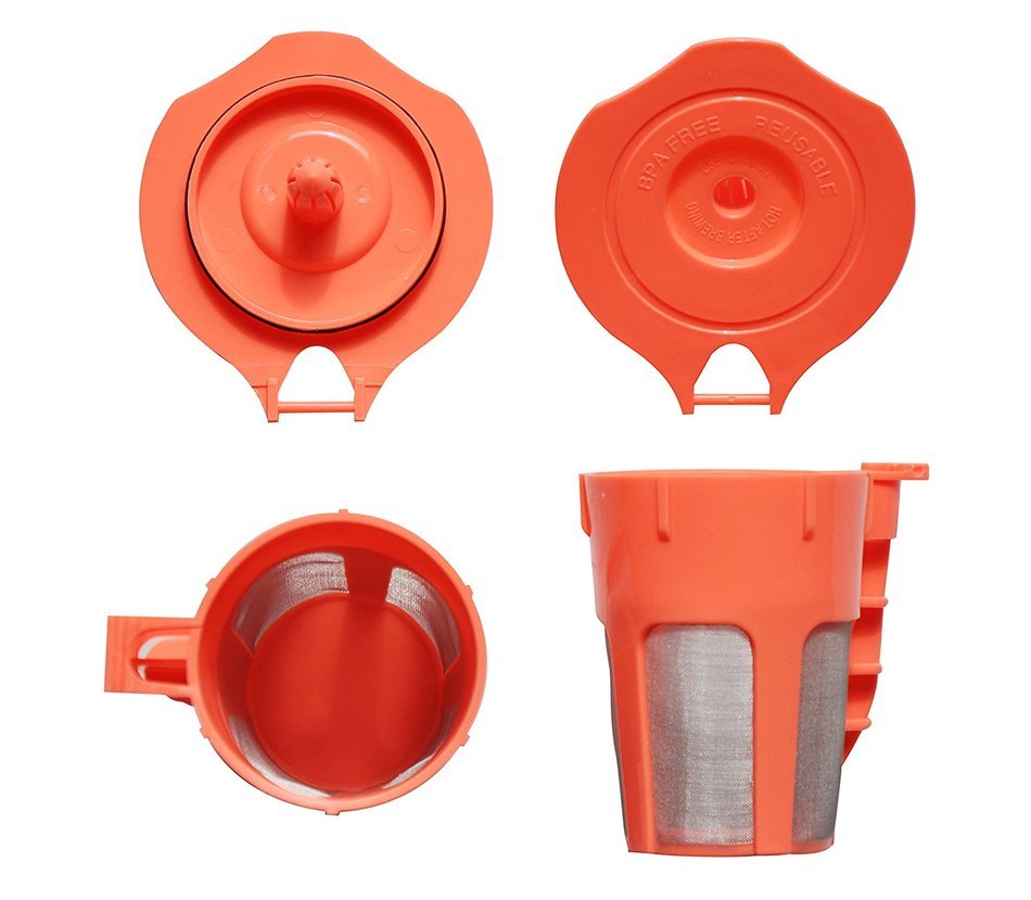 EcoSave Refillable/Reusable K Carafe And K-Cups Filter Combo Set for Keurig 2.0 - K200, K300, K400, K500 Series N4