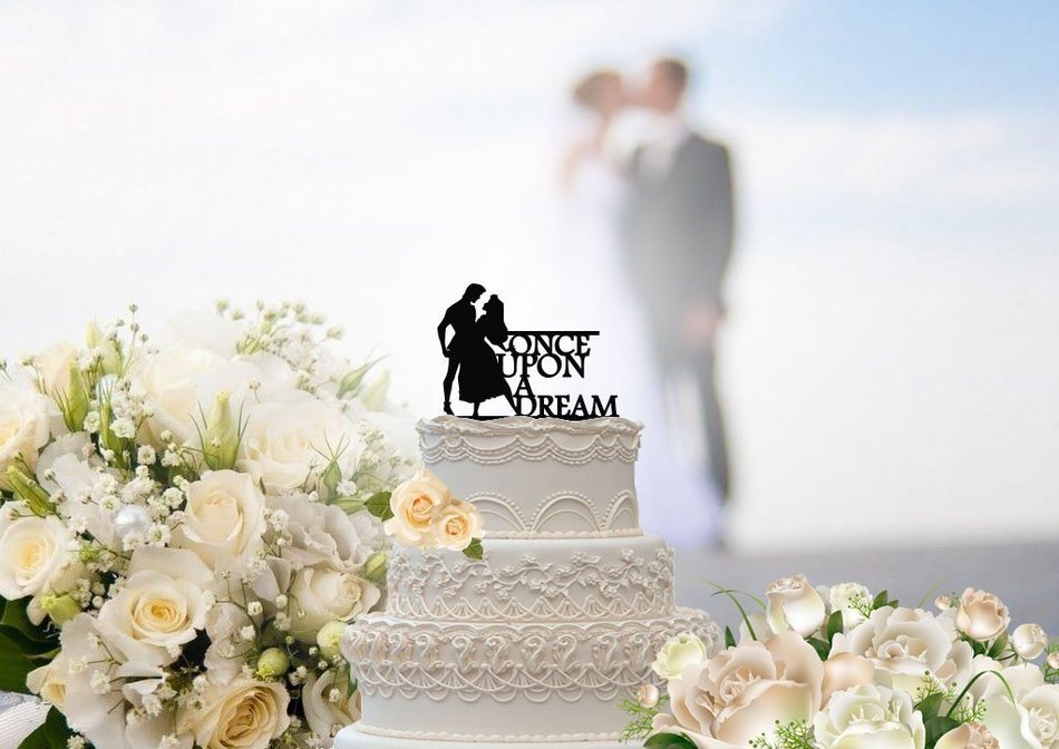 Once Upon A Dream Sleeping Beauty Inspired Wedding Cake Topper
