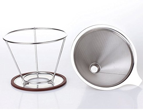 Pour over Coffee Filter Dripper by Ellien, Reusable Stainless Steel