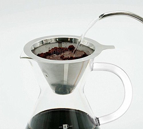 Pour over Coffee Filter Dripper by Ellien, Reusable Stainless Steel N2
