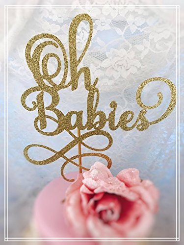 Oh Babies Twin Baby Shower Cake Topper N3