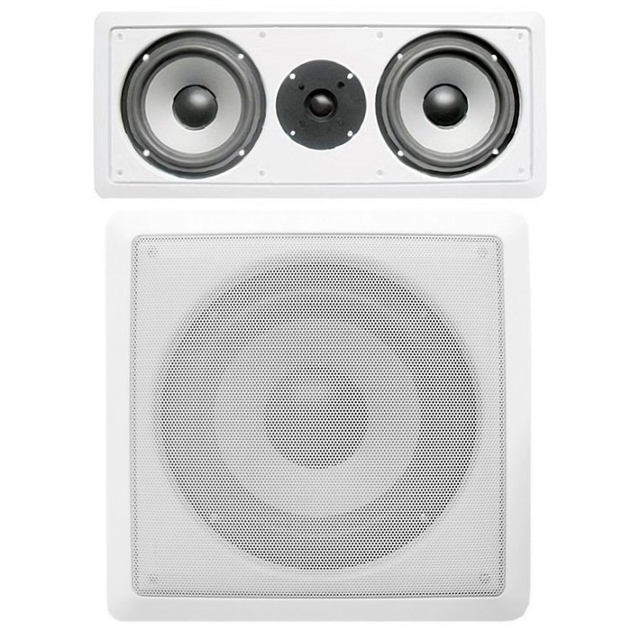 Acoustic Audio CST825 Complete 5.1 Home Theater Speaker Set with Center Channel and Subwoofer 1750 Watts