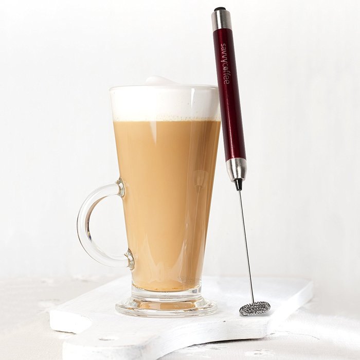 Savvy Coffee Handheld Milk Frother Wand with Stand N9