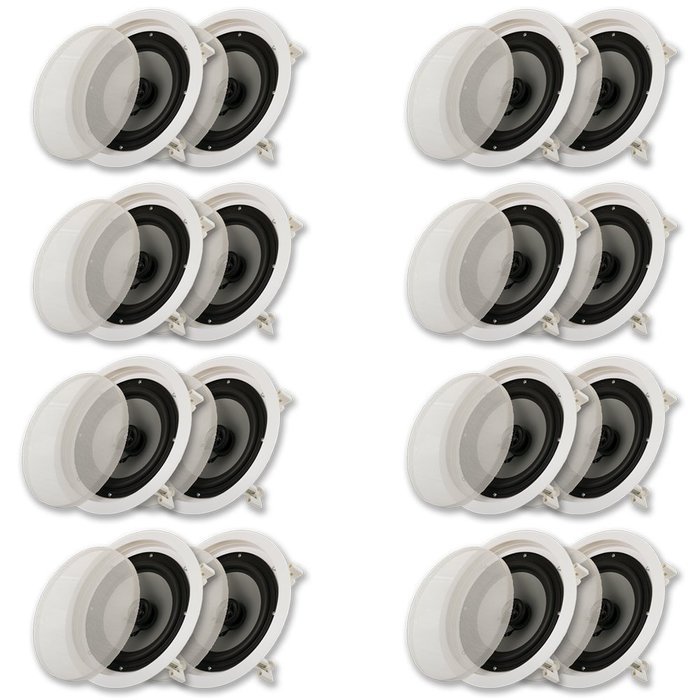 Acoustic Audio CS-IC82 In Ceiling 8" Speaker 8 Pair Pack 4800W CS-IC82-8PR