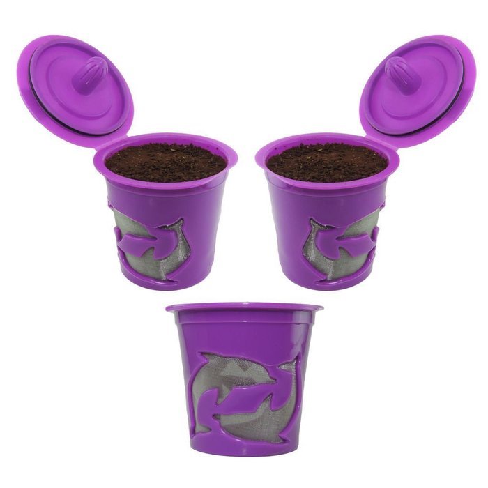 K-Cups by Vogue Squared Pack of 3 Reusable Refillable K-Cups for Keurig 2.0 K200, K300, K400, K500 Series and...