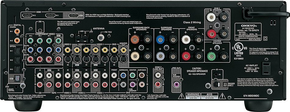 Onkyo TX-SR674 7.1 Channel Up-Converting A/V Receiver (Black) (Discontinued by Manufacturer) N2
