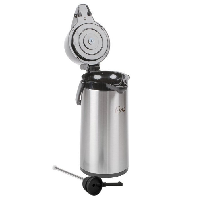 Choice 2.2 Liter Glass Lined Stainless Steel Airpot with Lever N5
