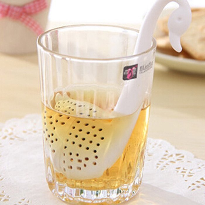 VANKER 1Pc Black Leisure Time Tea Bag Infuser Herb Leaf Spice Diffuser Holder Strainer Filter