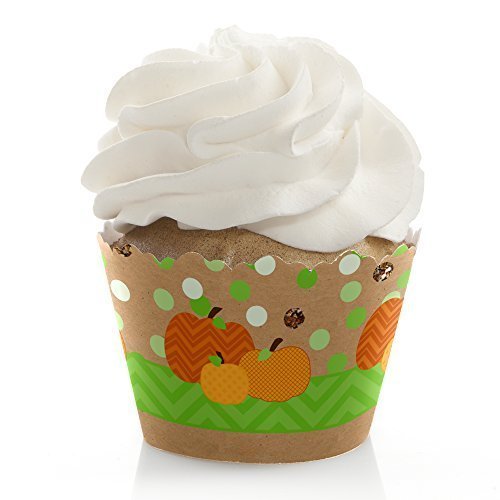 Pumpkin Patch - Fall & Thanksgiving Party Cupcake Wrappers - Set of 12