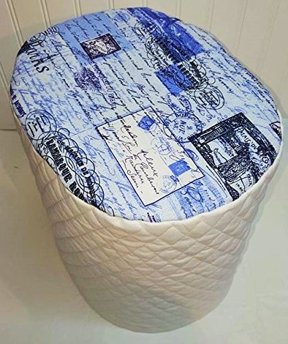 Quilted Blue Postcard From Paris Keurig K10 B31 Mini Plus Brewing Systems Cover (Navy Blue) N3