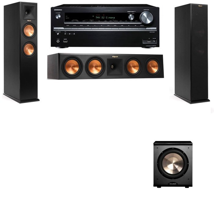 Klipsch RP-250F Tower Speakers-PL-200-3.1-Onkyo TX-NR838