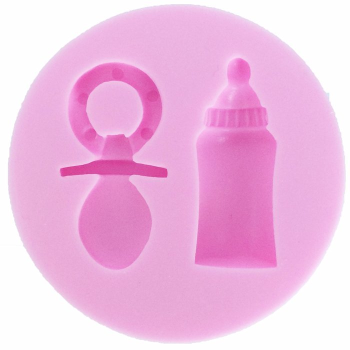 Funshowcase Sugarcraft Baby Feeding Bottle and Pacifier Candy Silicone Mold for Cake Cupcake Decorating, Crafting...