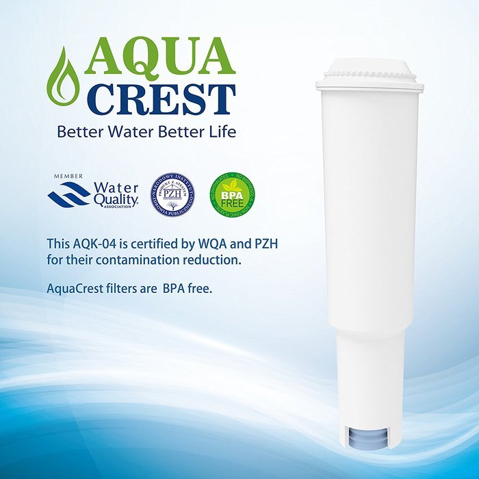 AQUACREST Coffee Water Filter Replacement for JURA CLARIS White, JURA Clearyl White, 64553, 7520, 6 Pack N4