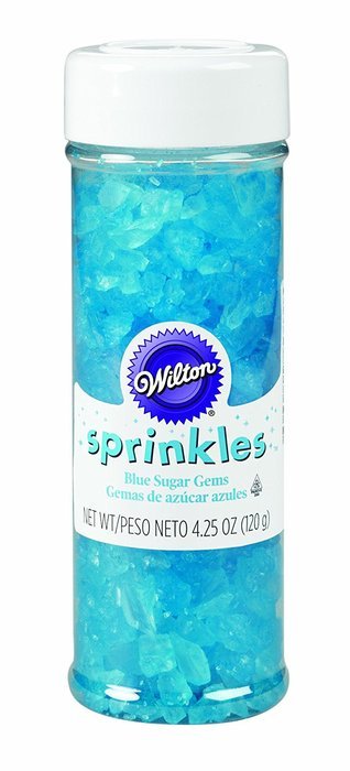 Wilton 710-1141 Sugar Gems Cake Topper, Blue, 4.25 Oz.