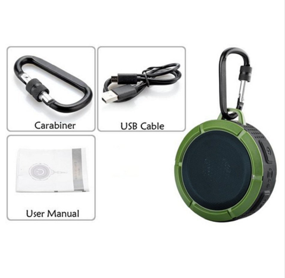 Ywin Waterproof Bluetooth Speaker Mini Wireless NFC Sound Box(Black Green) N6
