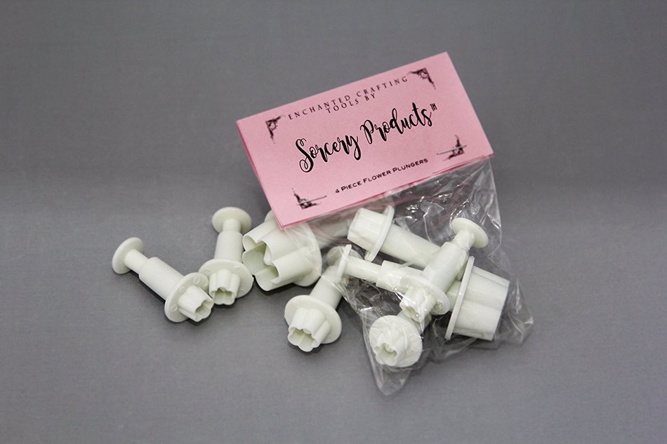 Sorcery Products Fondant Tool Set 4 FLOWER plunger Set N8