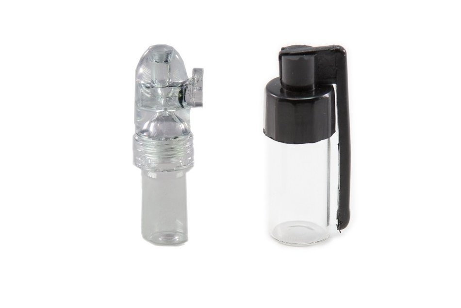 The Snuff Glass Spoon Top Combo - Vial With Spoon Top and Snuff Bullet Combo N4