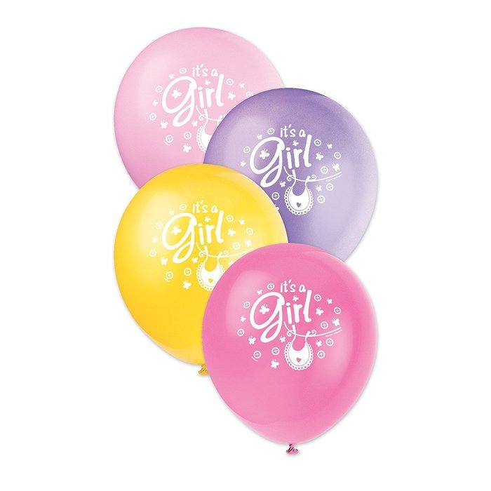 Cardboard Pink Clothesline Girl Baby Shower Cake Bunting Topper N11